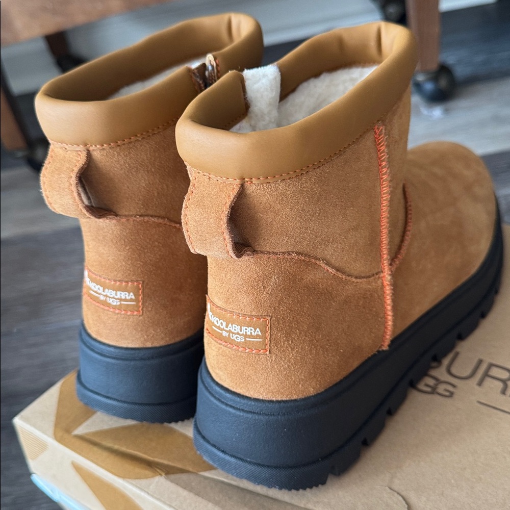 NIB Koolaburra by UGG Mini Hybrid Boots in Tan Waterproof winter 10 * - Picture 6 of 7